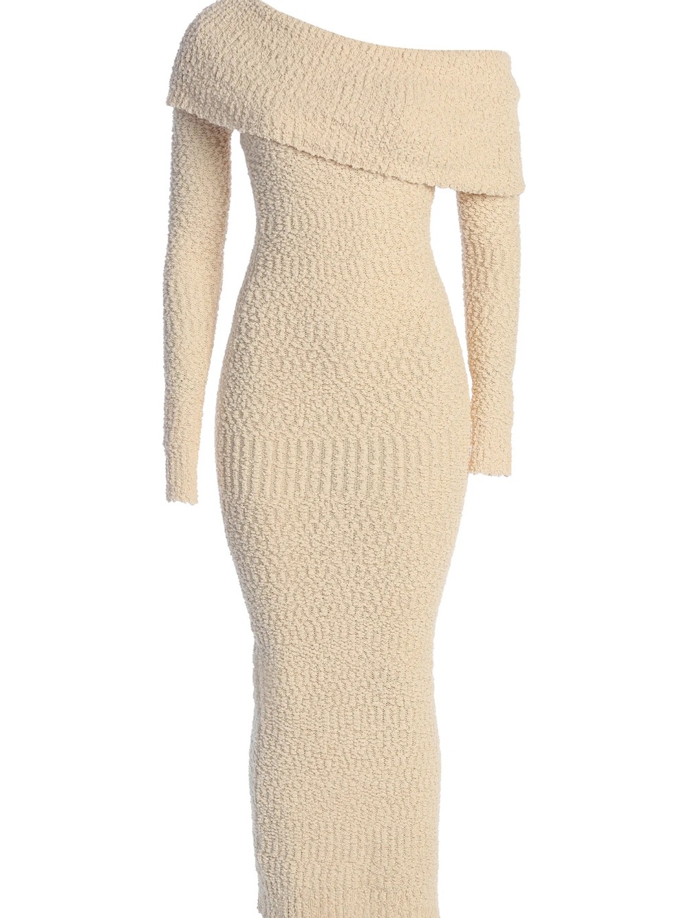 JLUXLABEL Plush Bouclé Jacket in Light Beige